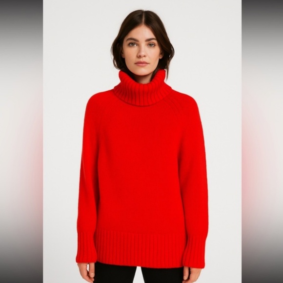 Tuckernuck Red Turtleneck Sweater - Picture 1 of 5